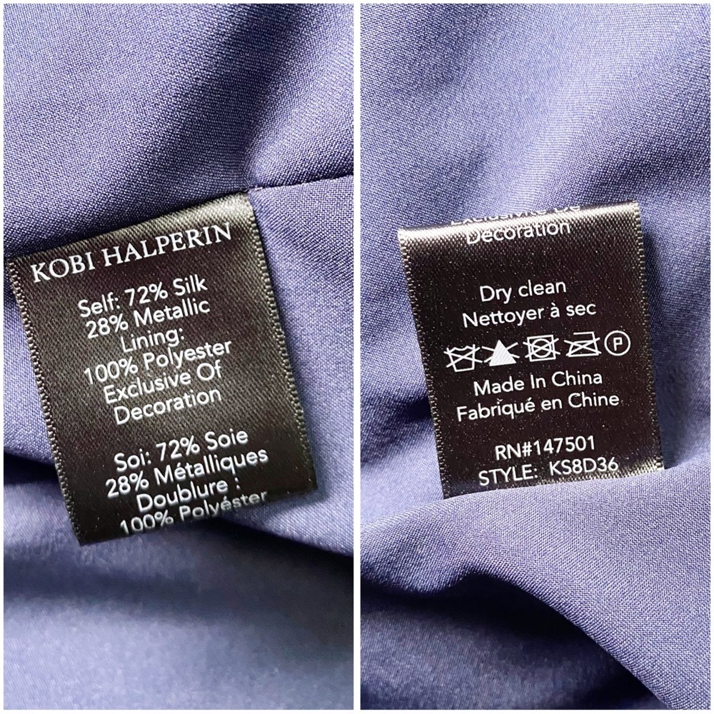 Kobi Halperin Adonia Metallic Print Silk-Blend Midi Dress - Picture 8 of 14